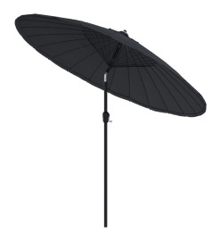 Parasol d'extérieur avec mât en aluminium 270 cm Noir