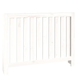 Cache-radiateur Blanc 108,5x19x84 cm Bois massif de pin