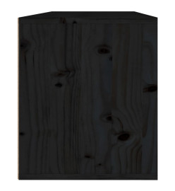 Armoires murales 2 pcs Noir 45x30x35 cm Bois de pin massif