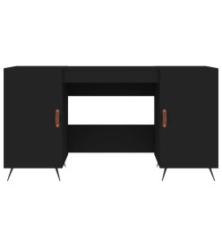 Bureau noir 140x50x75 cm bois d'ingénierie