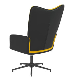 Chaise de relaxation Jaune moutarde Velours et PVC