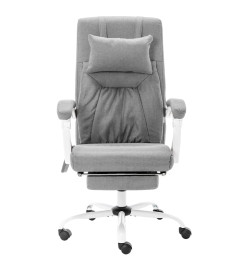 Chaise de bureau de massage Gris Tissu