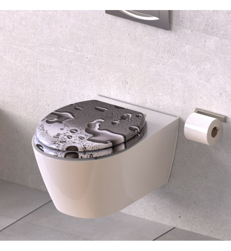 SCHÜTTE Siège de toilette avec fermeture en douceur GREY STEEL