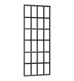 Porte coulissante Verre ESG et aluminium 76x205 cm Noir