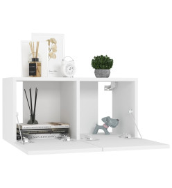 Ensemble de meubles TV 4 pcs Blanc Aggloméré