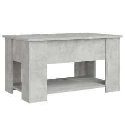 Table basse Gris béton 79x49x41 cm Bois d'ingénierie