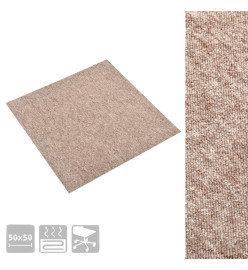 Dalles de tapis de sol 20 pcs 5 m² 50x50 cm Beige