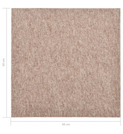 Dalles de tapis de sol 20 pcs 5 m² 50x50 cm Beige