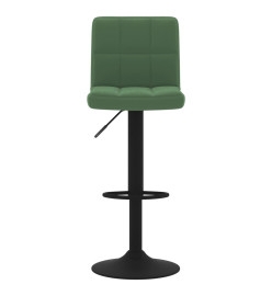 Tabourets de bar lot de 2 vert foncé velours