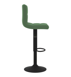 Tabourets de bar lot de 2 vert foncé velours