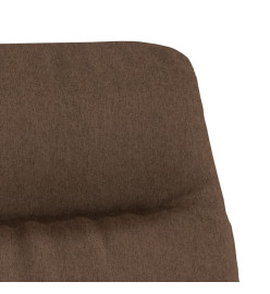 Chaise de relaxation avec tabouret Marron Tissu