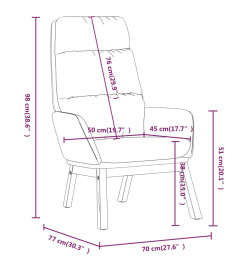 Chaise de relaxation avec tabouret Marron Tissu