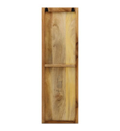 Porte-manteau mural 2 pcs Bois de manguier massif 36x110x3 cm