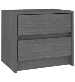 Table de chevet Gris 40x30,5x35,5 cm Bois de pin solide