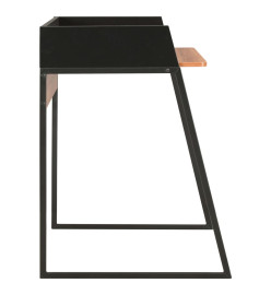 Bureau Noir et marron 90x60x88 cm