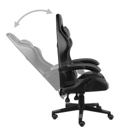 Fauteuil de jeux vidéo Noir et gris Similicuir