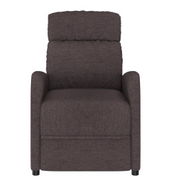 Fauteuil de massage Marron foncé Tissu