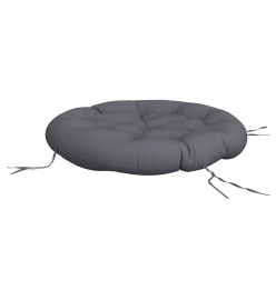 Coussin rond anthracite Ø 100 x11 cm tissu oxford