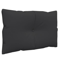 Coussins de palette 3 pcs noir tissu