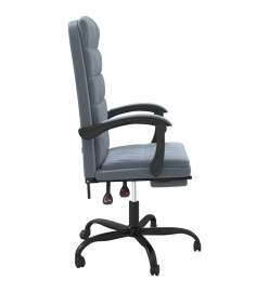 Fauteuil inclinable de bureau Gris foncé Velours