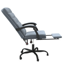 Fauteuil inclinable de bureau Gris foncé Velours