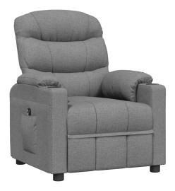 Fauteuil inclinable électrique Gris clair Tissu