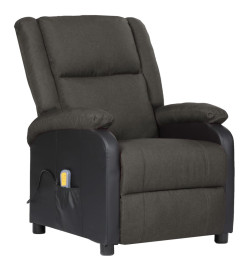 Fauteuil de massage Gris foncé Similicuir et tissu