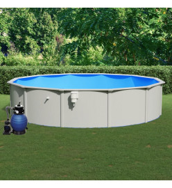 Piscine avec pompe filtrante à sable 550x120 cm