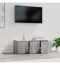 Meuble TV Sonoma gris 80x34x30 cm Bois d'ingénierie