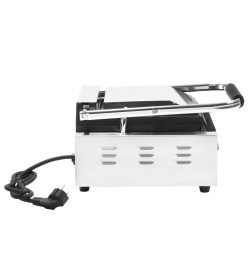 Grill pour panini rainuré Acier inoxydable 1800 W 31x30,5x20 cm