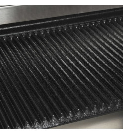 Grill pour panini rainuré Acier inoxydable 1800 W 31x30,5x20 cm