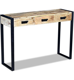 Table console avec 3 tiroirs Bois de manguier 110 x 35 x 78 cm