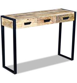 Table console avec 3 tiroirs Bois de manguier 110 x 35 x 78 cm