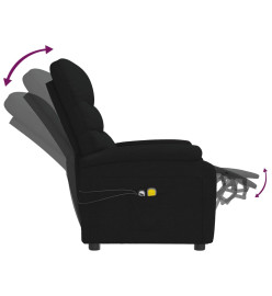 Fauteuil électrique de massage Noir Tissu