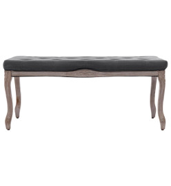 Banc Lin Bois solide 110x38x48 cm Gris foncé