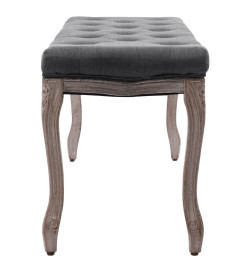 Banc Lin Bois solide 110x38x48 cm Gris foncé