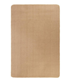 Tapis en jute avec support en latex 140 x 200 cm Naturel