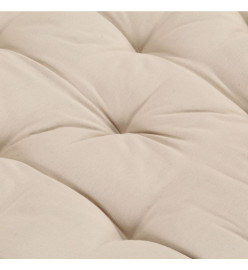 Coussin de plancher de palette Coton 120x80x10 cm Beige