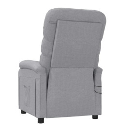 Fauteuil électrique de massage Gris clair Tissu