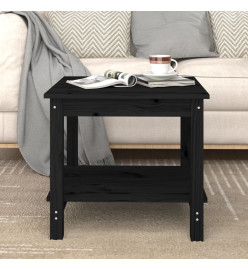 Table basse Noir 50x50x45 cm Bois massif de pin