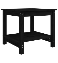 Table basse Noir 50x50x45 cm Bois massif de pin