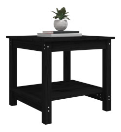 Table basse Noir 50x50x45 cm Bois massif de pin