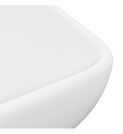 Lavabo de luxe rectangulaire Blanc mat 71x38 cm Céramique