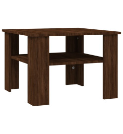 Table basse Chêne marron 60x60x42 cm Bois d'ingénierie