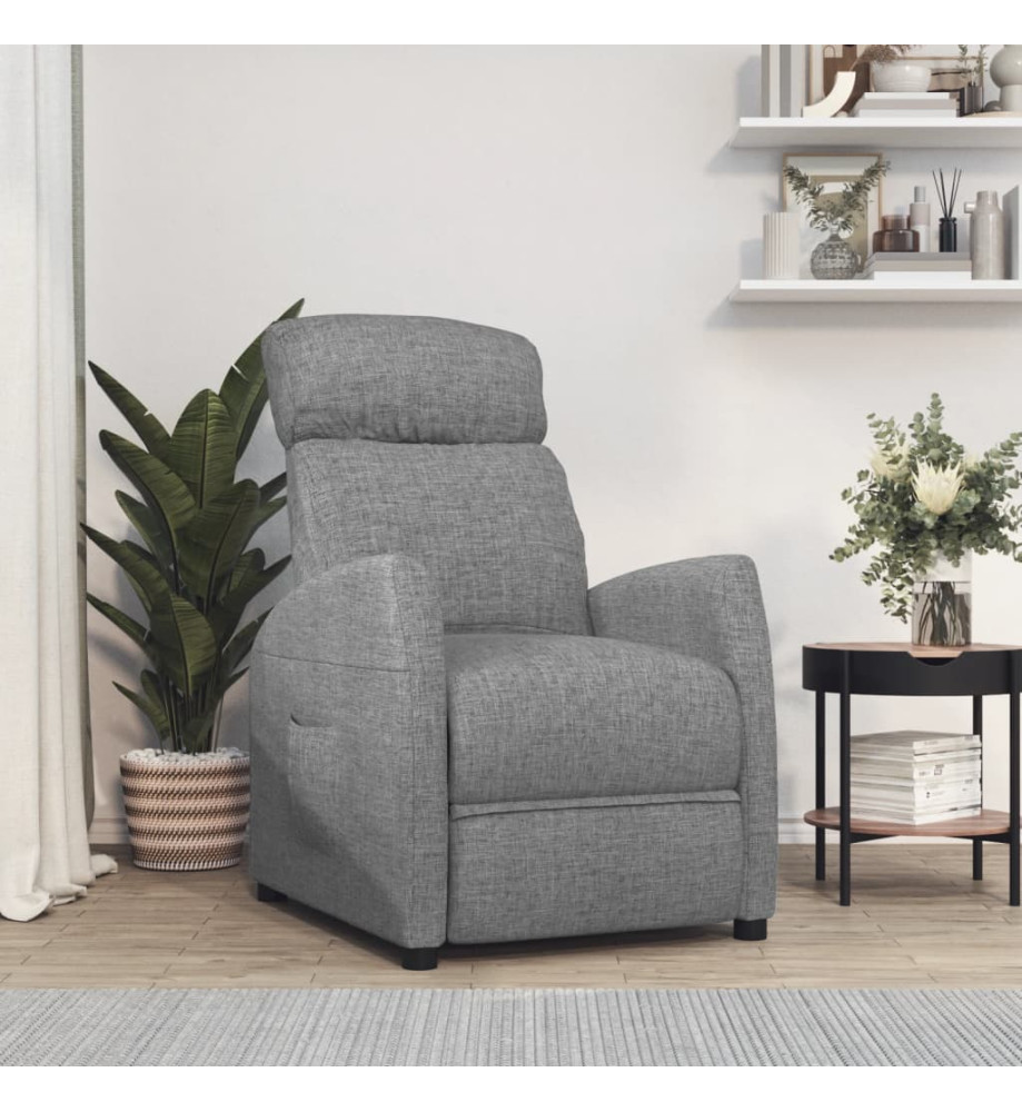 Fauteuil inclinable Gris clair Tissu