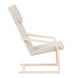 Chaise de relaxation Crème Tissu