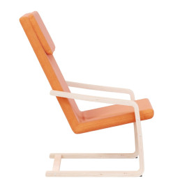 Chaise de relaxation Jaune foncé Tissu