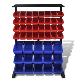 Étagère à outils de garage Bleu et rouge