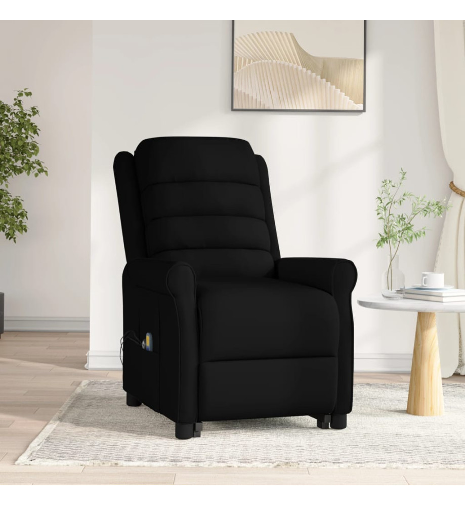 Fauteuil de massage Noir Similicuir