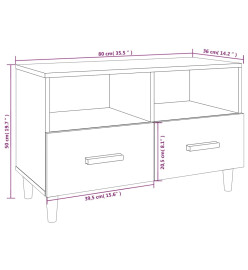 Meuble TV Chêne sonoma 80x36x50 cm Bois d'ingénierie